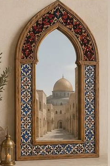 مراية باب القدس تعكس قبة الصخرة - Bab Al-Quds mirror reflecting the Dome of the Rock